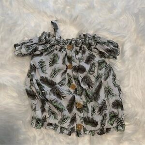 Girl’s Satin Flower Blouse